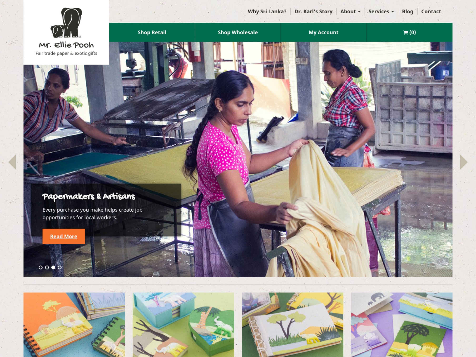 Depiction of the Papermakers and Artisans homepage feature